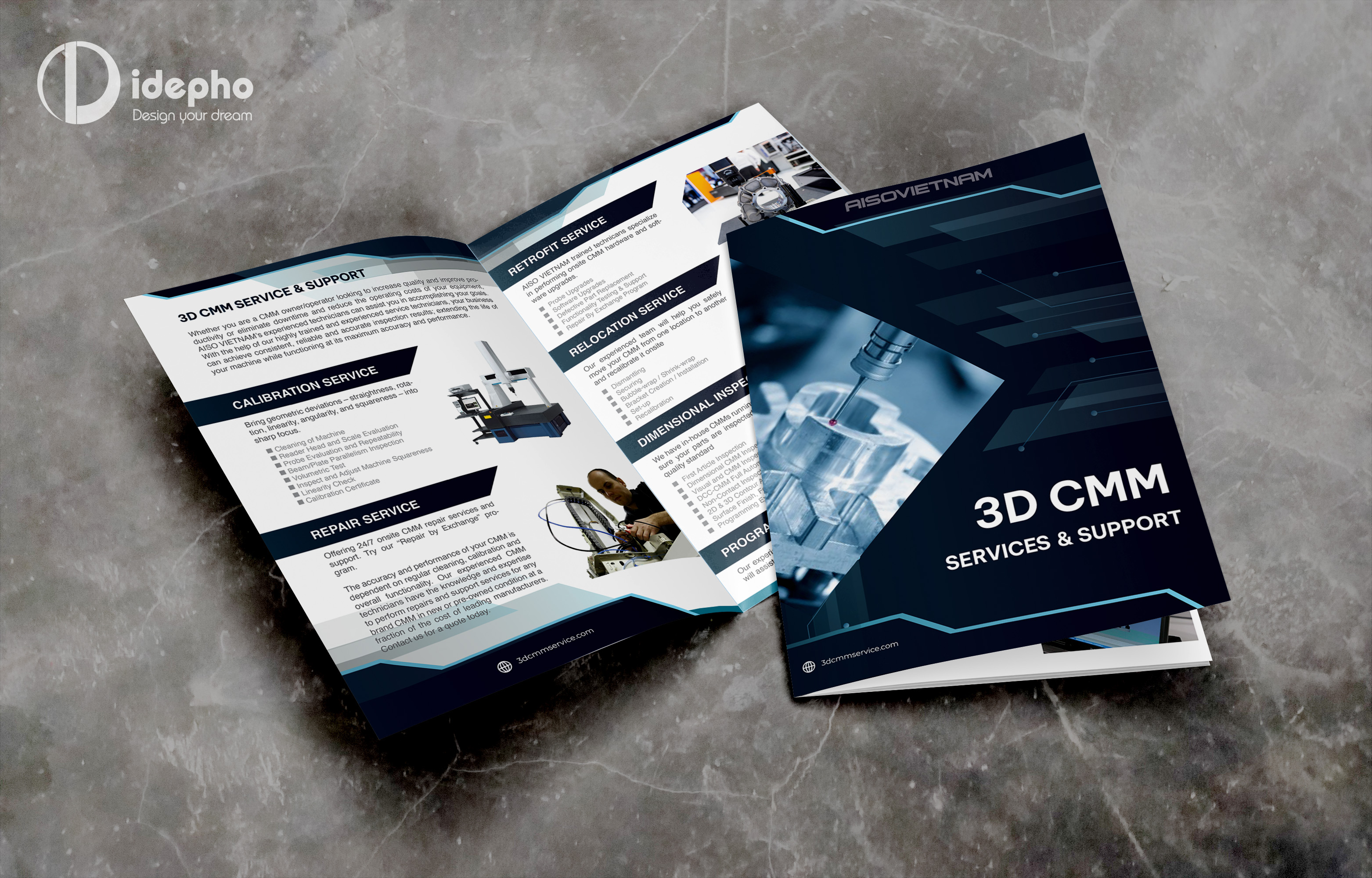 thiết kế catalog gập 4