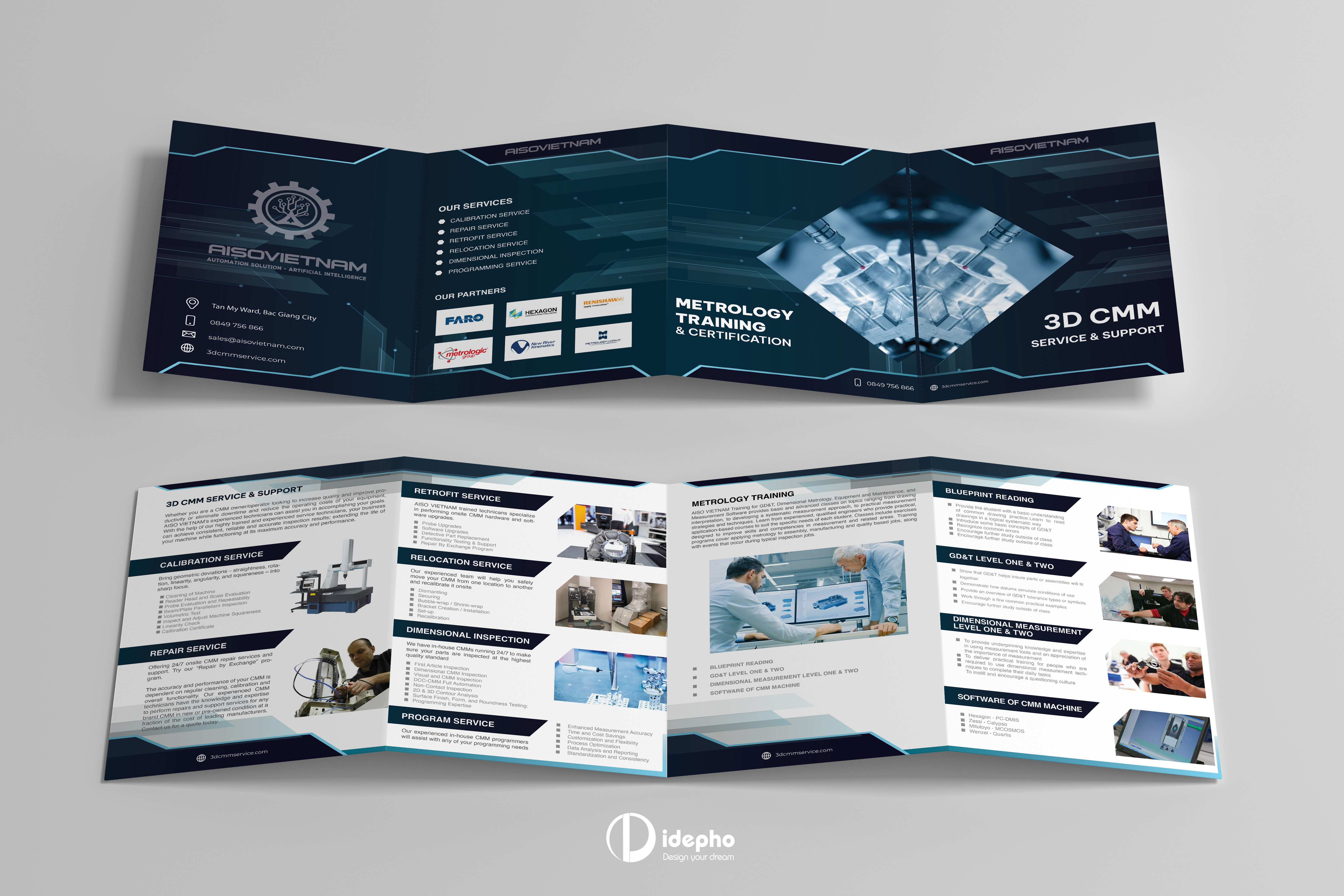 thiết kế catalog gập 4