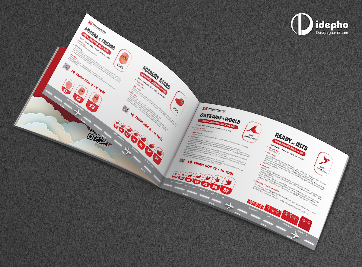 thiết kế catalogue anh ngữ cơ sở hanoi connection