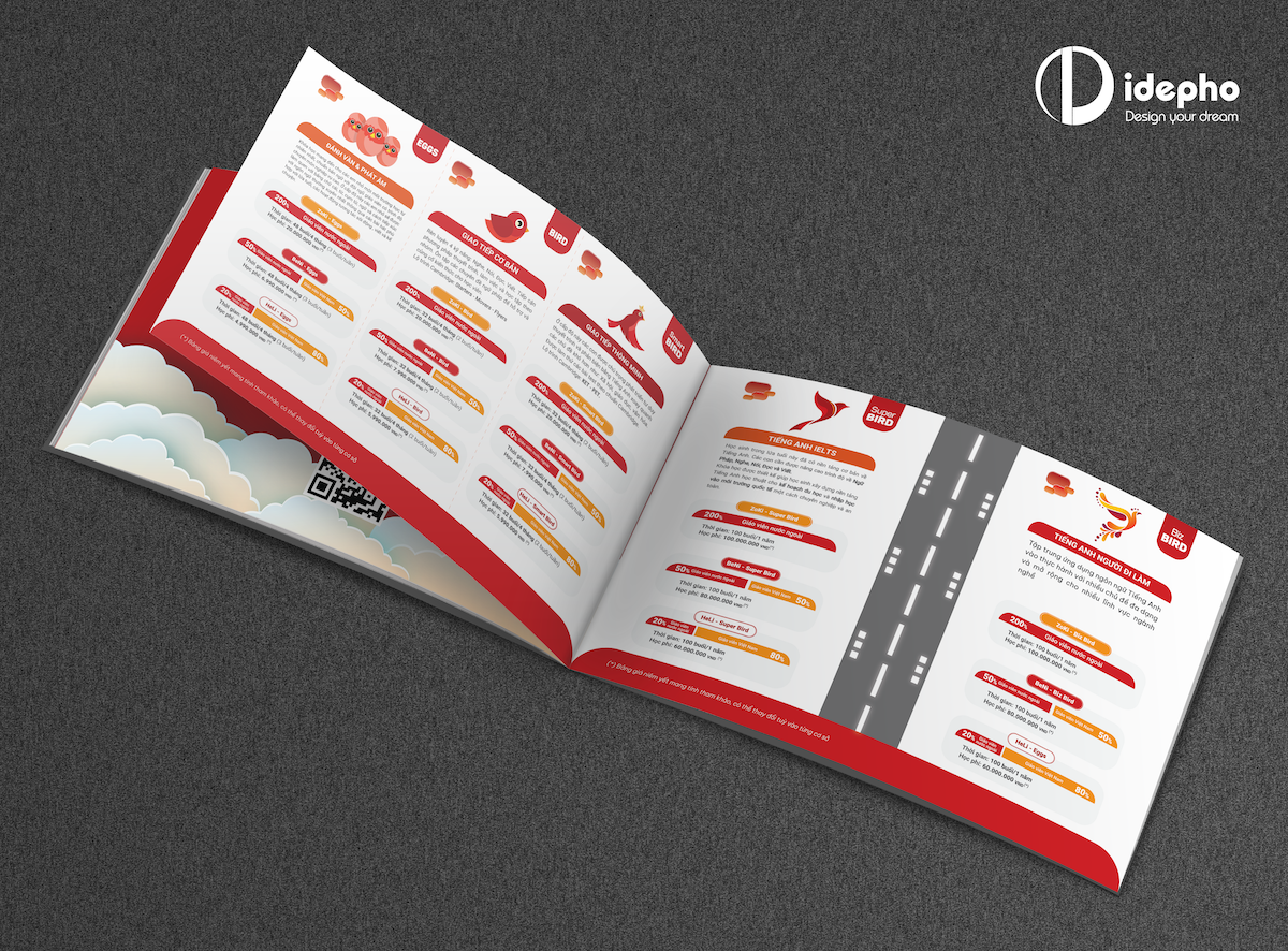 thiết kế catalogue anh ngữ cơ sở hanoi connection