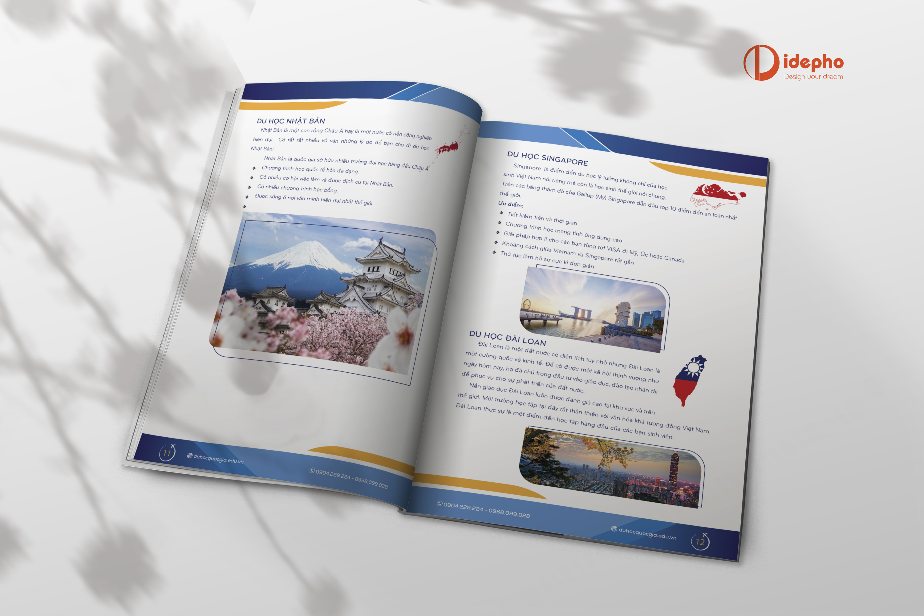 thiết kế profile du học quốc gia