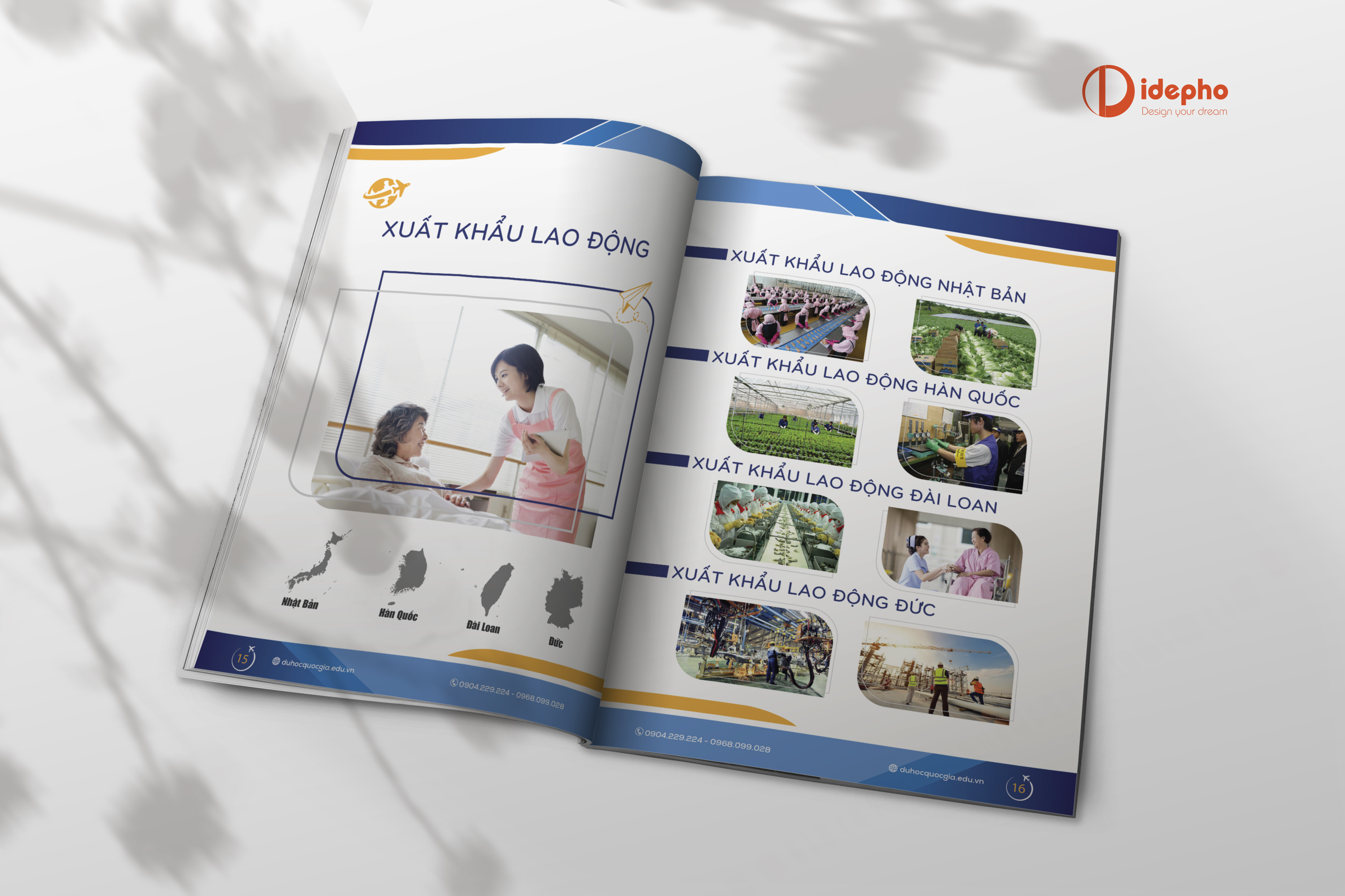 thiết kế profile du học quốc gia