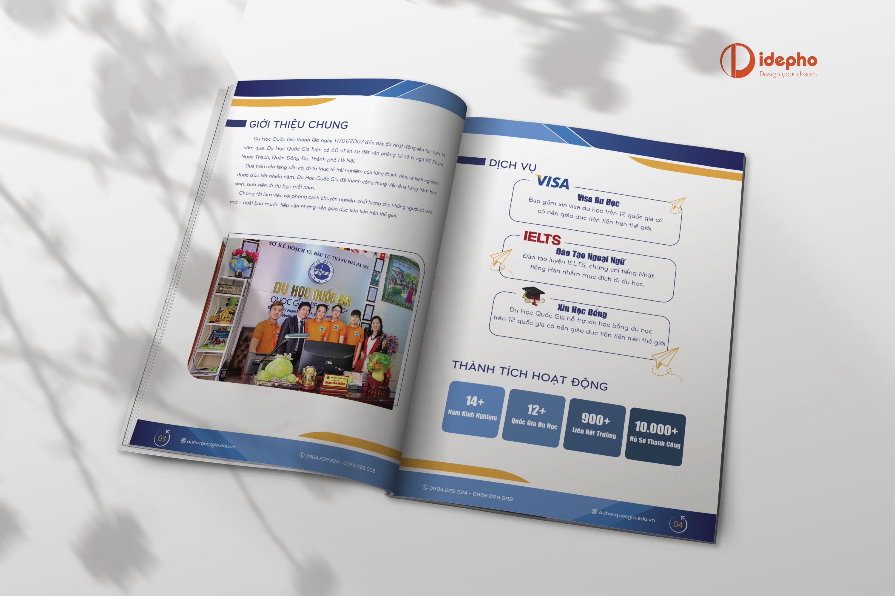 thiết kế profile du học quốc gia