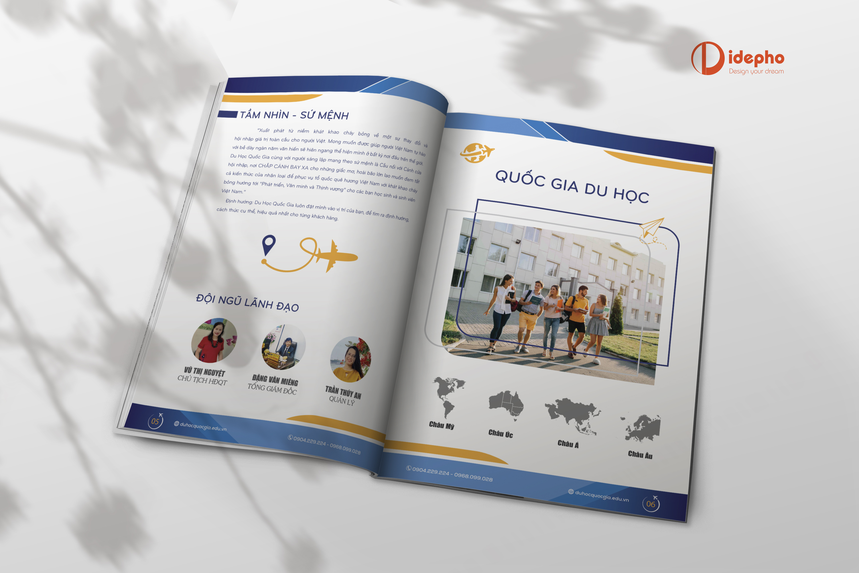 thiết kế profile du học quốc gia