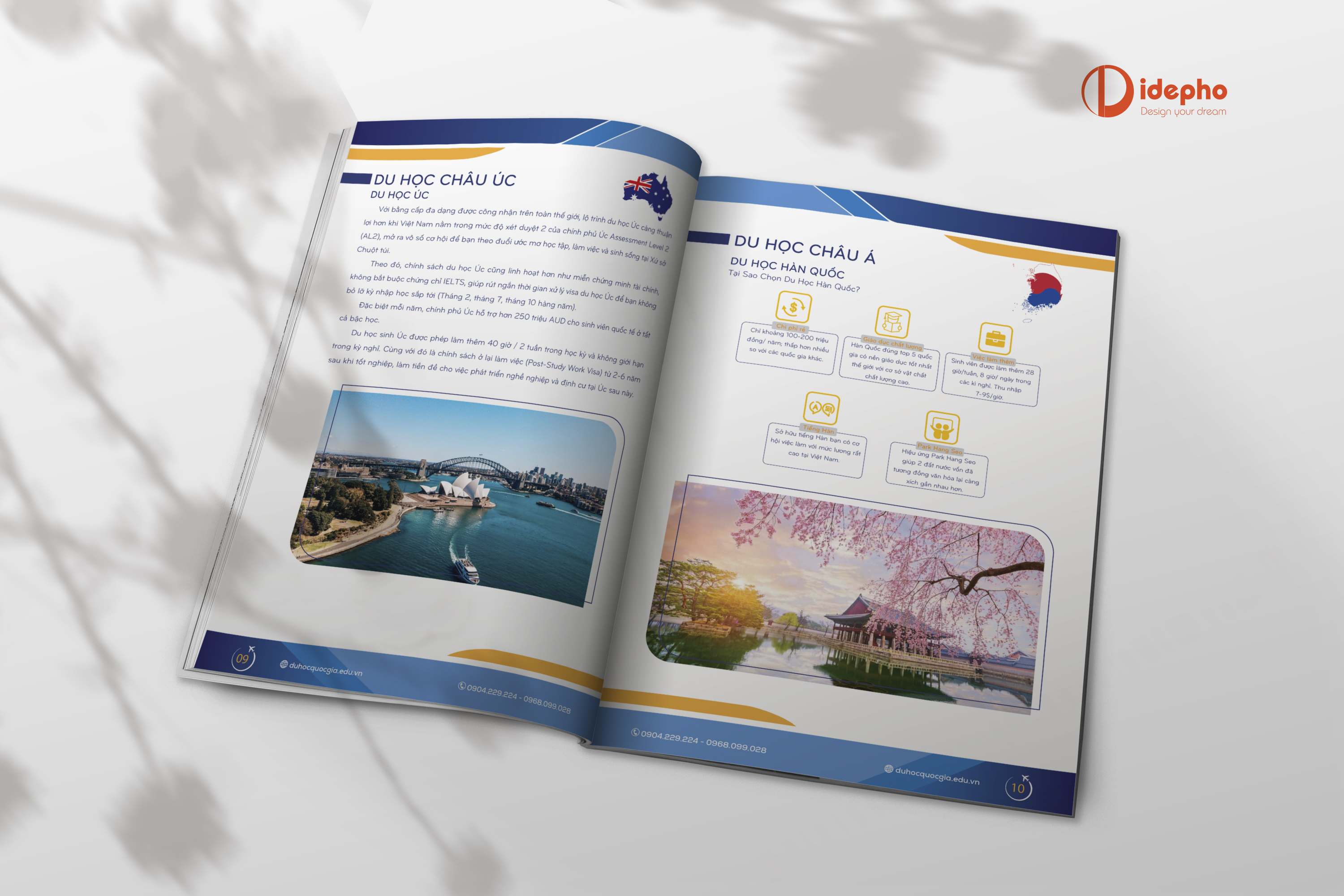 thiết kế profile du học quốc gia