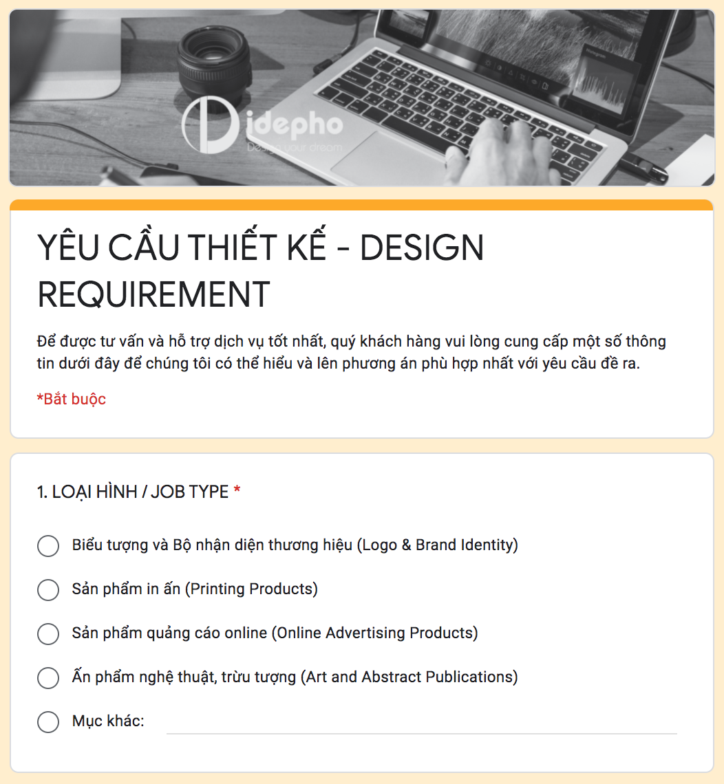 link yêu cầu thiết kế logo idepho