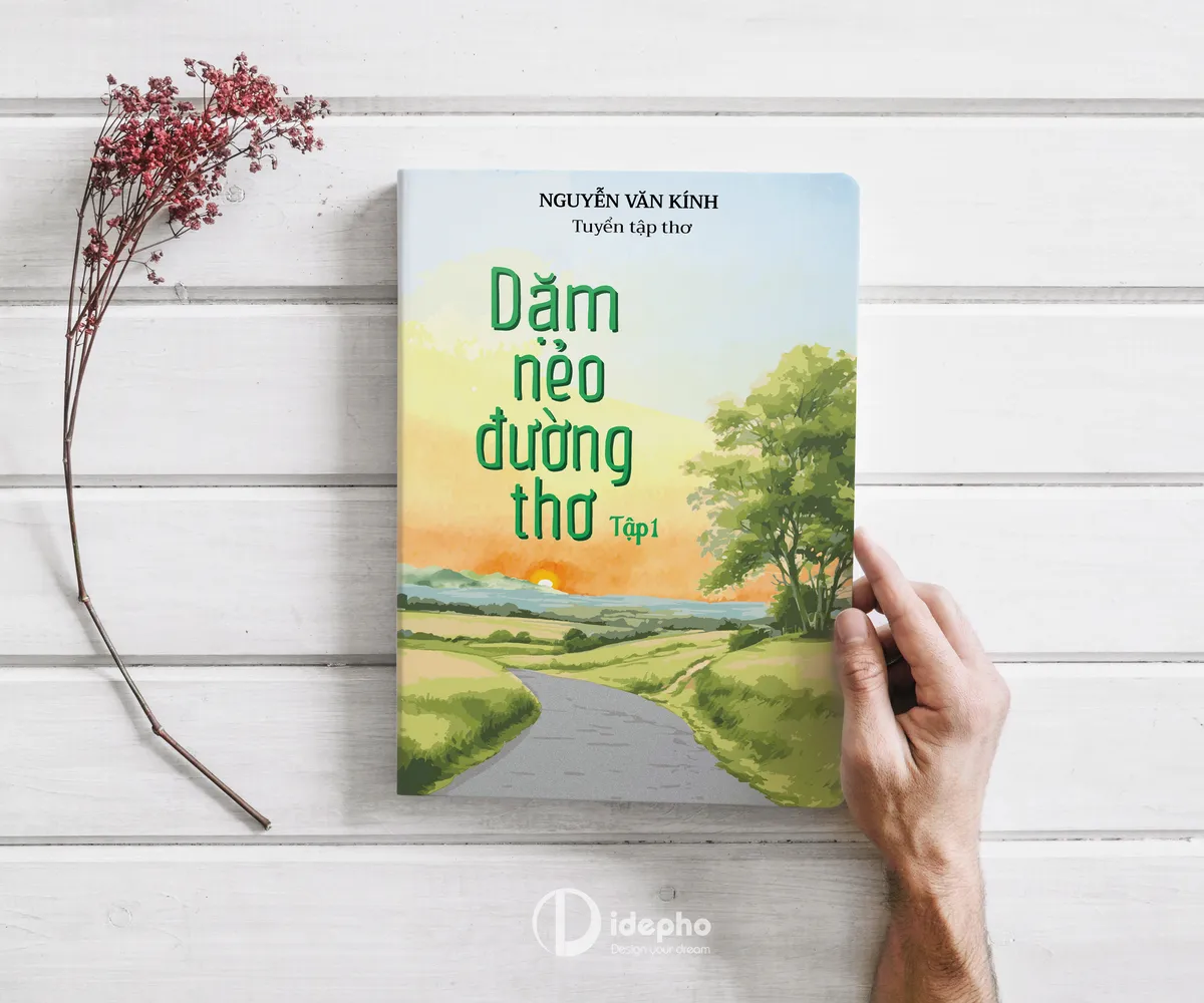Thiết kế bìa sách Dặm Nẻo Đường Thơ - Nguyễn Văn Kính