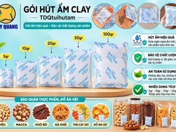 Túi hút ẩm thực phẩm Clay Desiccant  dùng cho hạt điều, nông sản khô, đồ ăn vặt
