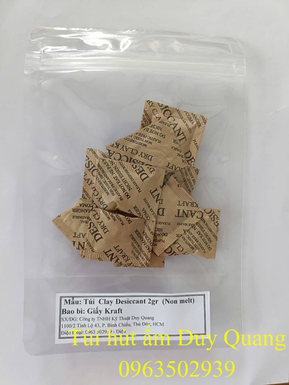 Túi hút ẩm Clay Desiccant 2gr, 3gr, 5gr, 10gr, 20gr, 30gr, 50gr