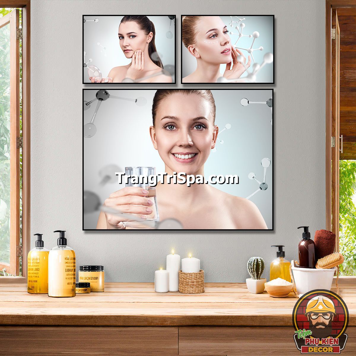 Bộ tranh treo tường tiệm chăm sóc da mang lại cảm giác tươi mới, trẻ trung mà không thiếu phần tinh tế Bộ tranh treo tường tiệm chăm sóc da mang lại cảm giác tươi mới, trẻ trung mà không thiếu phần tinh tế
