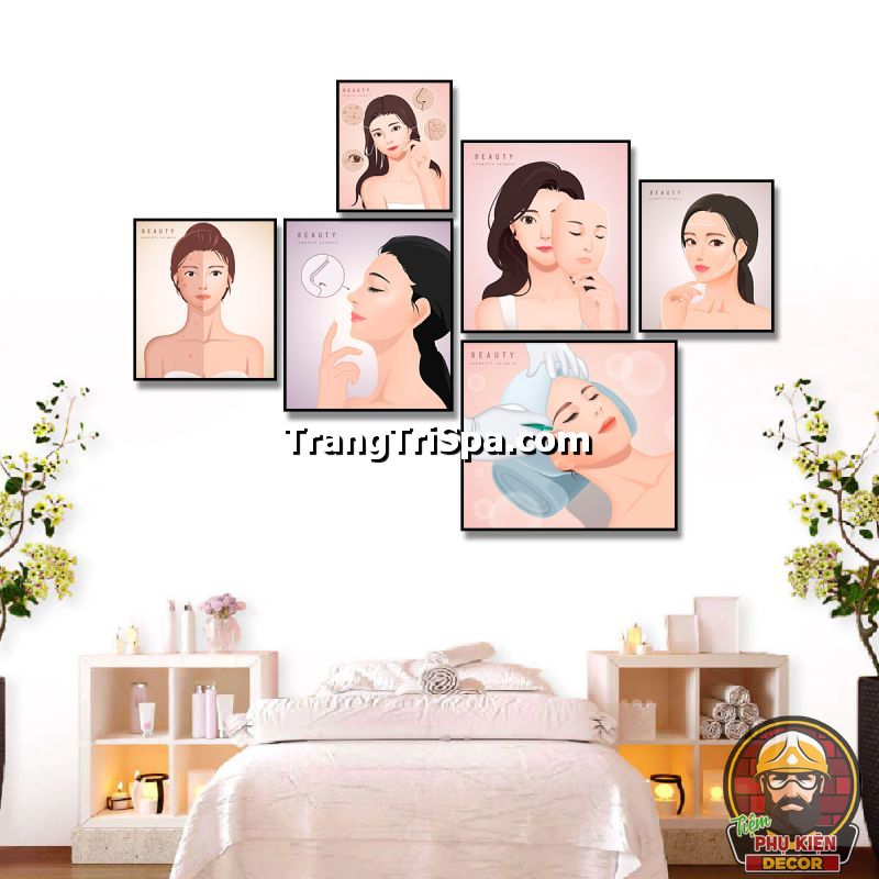 Phong cách tranh trang trí thẩm mỹ viện thể hiện sự tinh tế và đầy chuyên nghiệp Phong cách tranh trang trí thẩm mỹ viện thể hiện sự tinh tế và đầy chuyên nghiệp