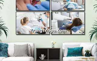 Mẫu Tranh Treo Tường Trang Trí Phòng Khám Nha Khoa Đầy Tính Nghệ Thuật 