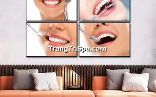 Mẫu Tranh Treo Tường Trang Trí Phòng Khám Nha Khoa Đầy Tính Nghệ Thuật 