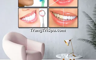 Mẫu Tranh Treo Tường Trang Trí Phòng Khám Nha Khoa Đầy Tính Nghệ Thuật 