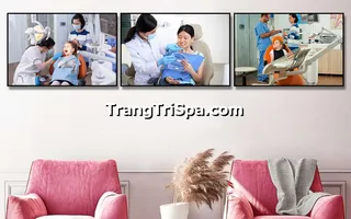 Mẫu Tranh Treo Tường Trang Trí Phòng Khám Nha Khoa Đầy Tính Nghệ Thuật 