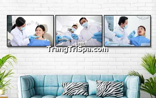 Mẫu Tranh Treo Tường Trang Trí Phòng Khám Nha Khoa Đầy Tính Nghệ Thuật 