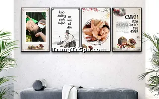Tranh Treo Tường Trang Trí Spa Đông Y, Tiệm Gội Đầu Dưỡng Sinh, Y Học Trung Hoa Cổ Truyền