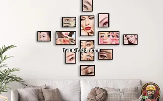 Mẫu Tranh Treo Tường Tiệm Chân Mày - Môi - Phun Xăm Độc Đáo