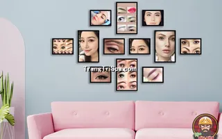Mẫu Tranh Treo Tường Tiệm Chân Mày - Môi - Phun Xăm Độc Đáo