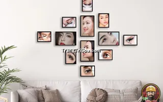 Tranh Bộ Treo Tường Tiệm Spa - Nail - Mi - Phun Xăm Trang Trí Phong Cách Hiện Đại 
