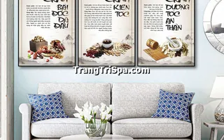 Tranh Treo Tường Trang Trí Spa Đông Y, Tiệm Gội Đầu Dưỡng Sinh, Y Học Trung Hoa Cổ Truyền