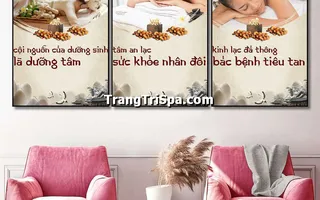 Tranh Treo Tường Trang Trí Spa Đông Y, Tiệm Gội Đầu Dưỡng Sinh, Y Học Trung Hoa Cổ Truyền