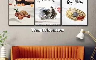 Tranh Treo Tường Trang Trí Spa Đông Y, Tiệm Gội Đầu Dưỡng Sinh, Y Học Trung Hoa Cổ Truyền