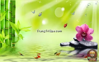 Tranh Hoa 3D Dán Tường Trang Trí Spa Phong Cách Đương Đại Và Sang Trọng 