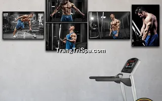 Mẫu tranh treo phòng Gym, Fitness, phòng tập thể hình Nam tạo động lực dồi dào cho học viên, gymer
