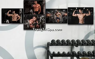 Mẫu tranh treo phòng Gym, Fitness, phòng tập thể hình Nam tạo động lực dồi dào cho học viên, gymer