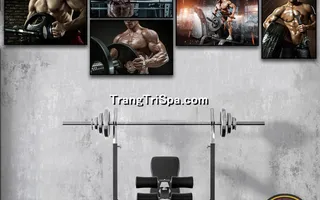 Mẫu tranh treo phòng Gym, Fitness, phòng tập thể hình Nam tạo động lực dồi dào cho học viên, gymer