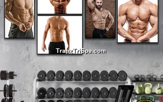 Mẫu tranh treo phòng Gym, Fitness, phòng tập thể hình Nam tạo động lực dồi dào cho học viên, gymer