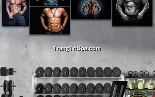 Mẫu tranh treo phòng Gym, Fitness, phòng tập thể hình Nam tạo động lực dồi dào cho học viên, gymer