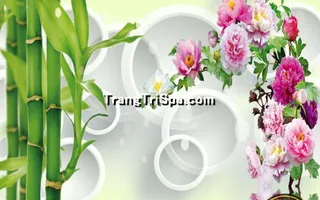 Tranh Hoa 3D Dán Tường Trang Trí Spa Phong Cách Đương Đại Và Sang Trọng 