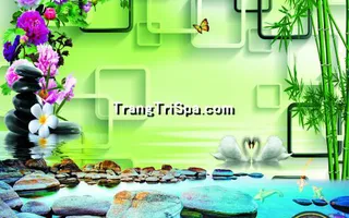 Tranh Hoa 3D Dán Tường Trang Trí Spa Phong Cách Đương Đại Và Sang Trọng 