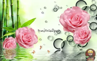 Tranh Hoa 3D Dán Tường Trang Trí Spa Phong Cách Đương Đại Và Sang Trọng 