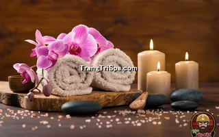 Tranh Dán Tường Spa Kết Hợp Với Nến Mang Đến Không Gian Nổi Bật Và Lung Linh