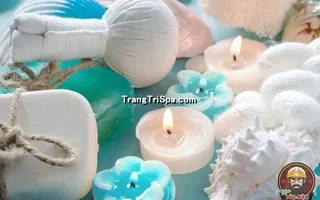 Tranh Dán Tường Spa Kết Hợp Với Nến Mang Đến Không Gian Nổi Bật Và Lung Linh