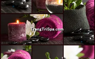 Tranh Dán Tường Spa Kết Hợp Với Nến Mang Đến Không Gian Nổi Bật Và Lung Linh