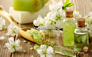 Mẫu Tranh Dán Tường 3D Tiệm Spa Kết Hợp Thảo Mộc Thể Hiện Sự Sang Trọng Và Đẳng Cấp Thẩm Mỹ 