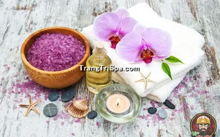 Mẫu Tranh Dán Tường 3D Tiệm Spa Kết Hợp Thảo Mộc Thể Hiện Sự Sang Trọng Và Đẳng Cấp Thẩm Mỹ 