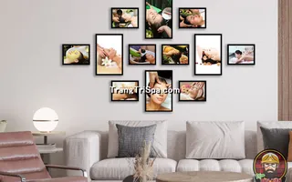 Tranh Bộ Trang Trí Tiệm Gội Đầu Dưỡng Sinh Phong Cách Đương Đại, Tối Giản