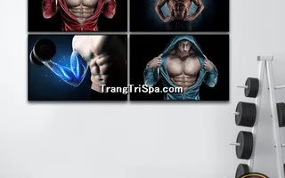 Mẫu tranh treo phòng Gym, Fitness, phòng tập thể hình Nam tạo động lực dồi dào cho học viên, gymer