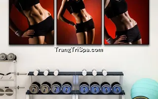 Mẫu tranh treo phòng Gym, Fitness, phòng tập thể hình Nữ trang trí ấn tượng, tạo cảm hứng dồi dào cho học viên