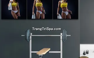 Mẫu tranh treo phòng Gym, Fitness, phòng tập thể hình Nữ trang trí ấn tượng, tạo cảm hứng dồi dào cho học viên