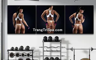 Mẫu tranh treo phòng Gym, Fitness, phòng tập thể hình Nữ trang trí ấn tượng, tạo cảm hứng dồi dào cho học viên