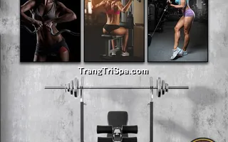 Mẫu tranh treo phòng Gym, Fitness, phòng tập thể hình Nữ trang trí ấn tượng, tạo cảm hứng dồi dào cho học viên