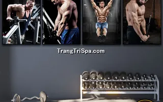 Mẫu tranh treo phòng Gym, Fitness, phòng tập thể hình Nam tạo động lực dồi dào cho học viên, gymer