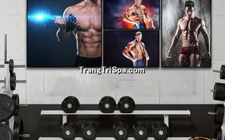 Mẫu tranh treo phòng Gym, Fitness, phòng tập thể hình Nam tạo động lực dồi dào cho học viên, gymer