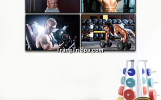 Mẫu tranh treo phòng Gym, Fitness, phòng tập thể hình Nam tạo động lực dồi dào cho học viên, gymer
